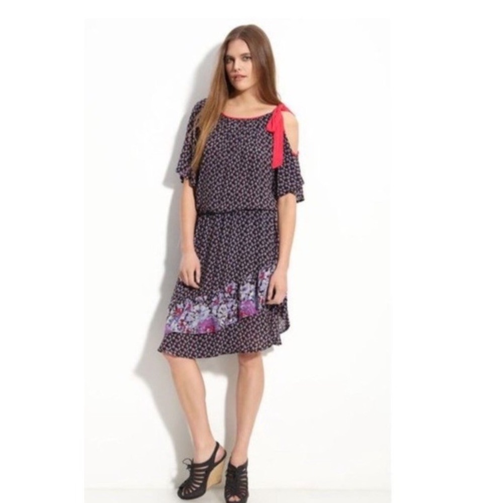 Free People Cold Shoulder Dress Women's Size Small Floral Print